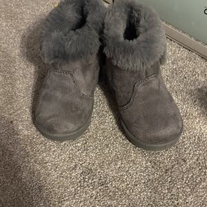 Kids Cozy Faux-Fur Lined Winter Boots - Gray